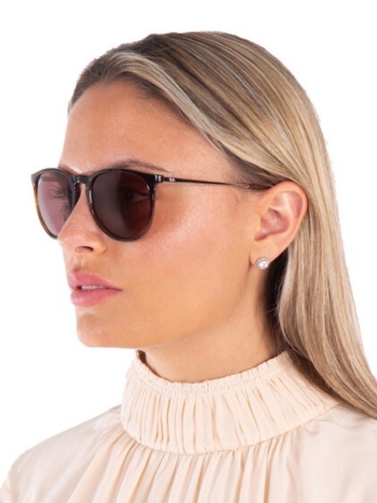 Ray-Ban Accessories - Ray-Ban Sunglasses - Erika (RB4171) - Havana (Dark Violet Lenses)